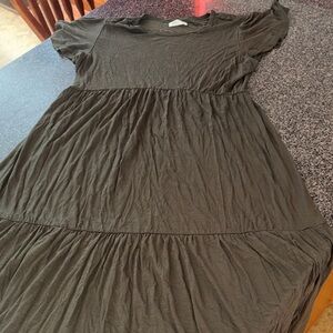 Elegant Olive Maxi Dress